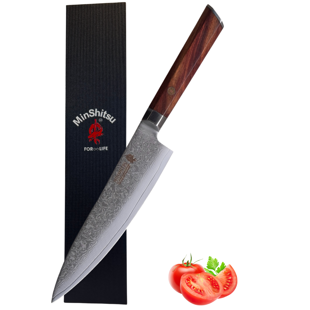MinShitsu Premium Brown Wave Kokke Kniv