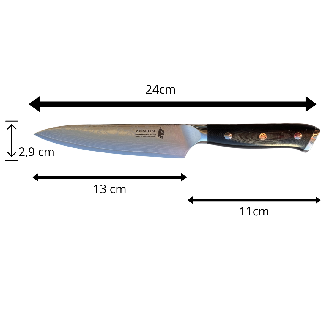 MinShitsu Premium Black Sand 2 Knivsett