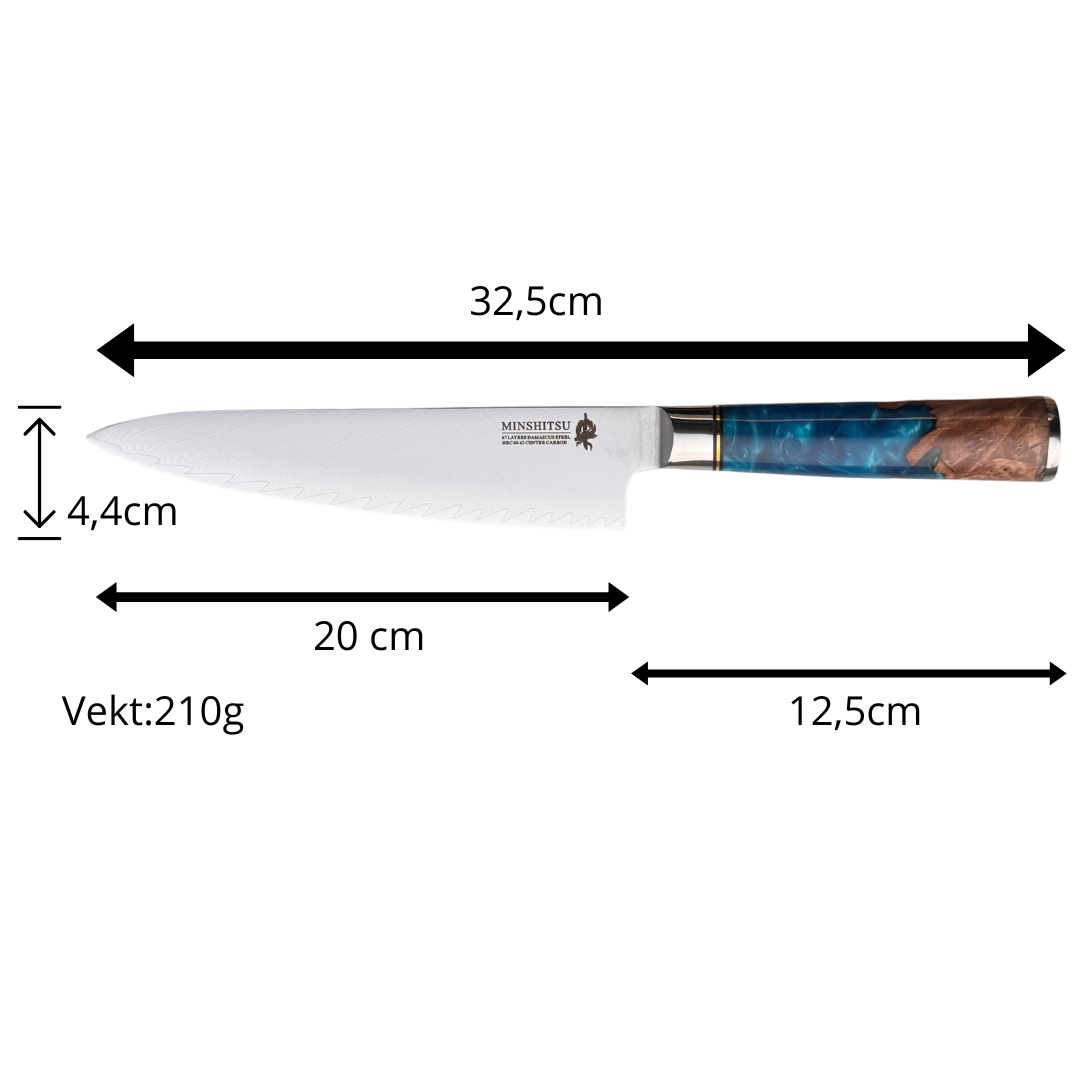 MinShitsu Premium Blue Ocean 3-Knivers Sett