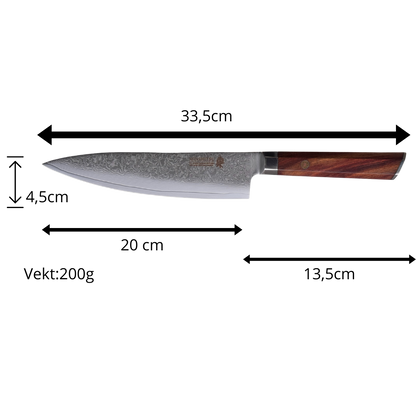 MinShitsu Premium Brown Wave 3-Kniv Sett