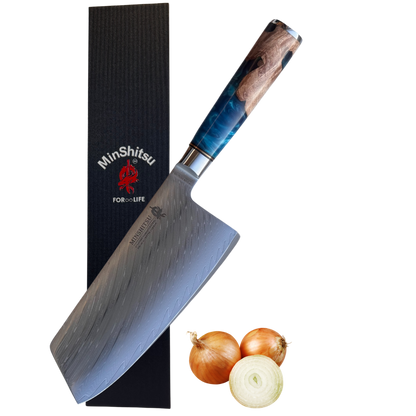 MinShitsu Premium Blue Ocean Cleaver Kniv