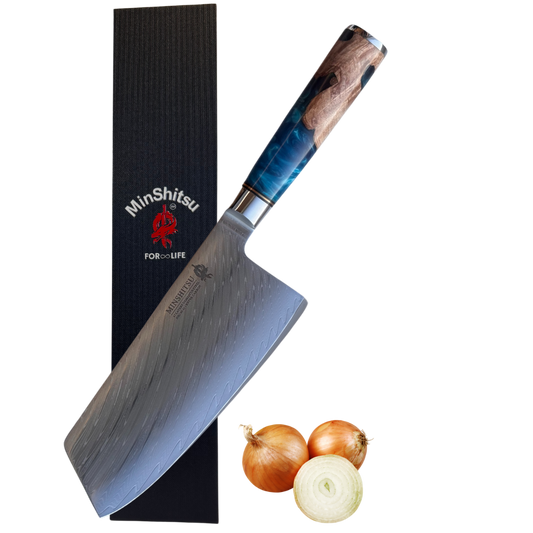 MinShitsu Premium Blue Ocean Cleaver Kniv