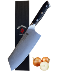 MinShitsu Premium Black Sand Cleaver Kniv