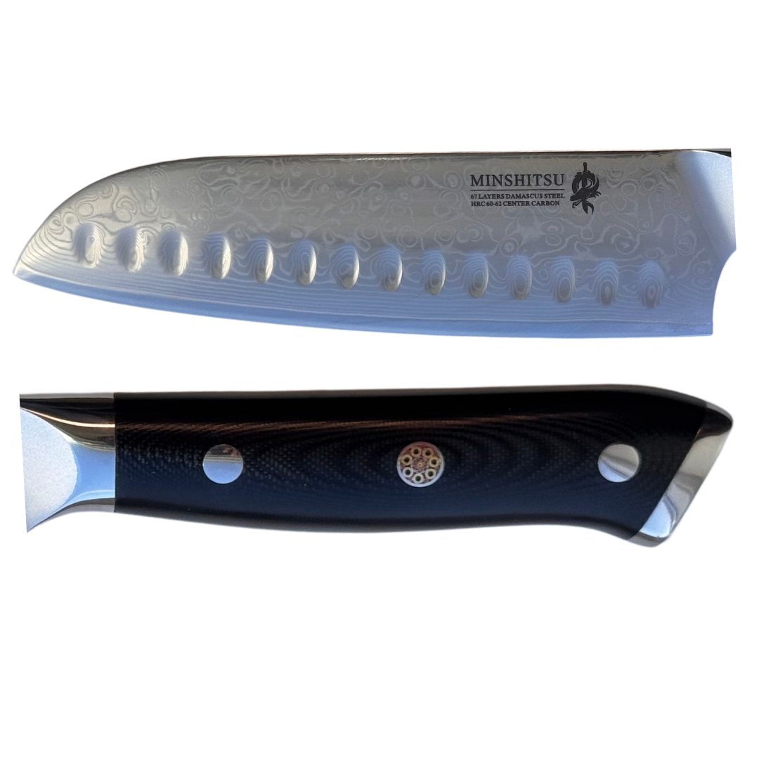MinShitsu Premium Black Sand Santoku