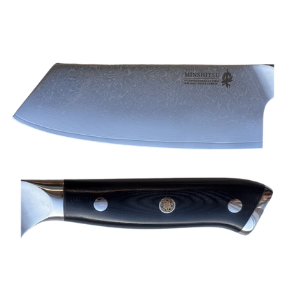MinShitsu Premium Black Sand Cleaver Kniv