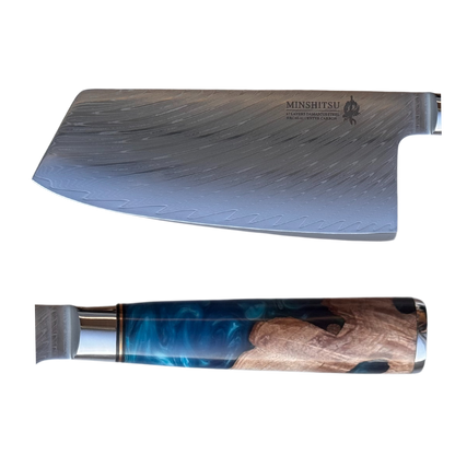 MinShitsu Premium Blue Ocean Cleaver Kniv