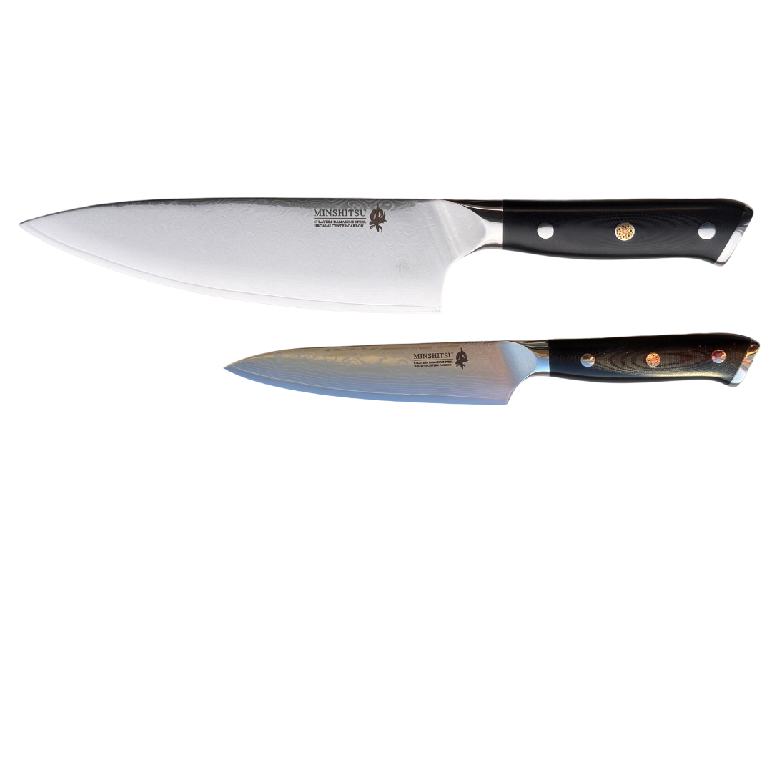 MinShitsu Premium Black Sand 2 Knivsett
