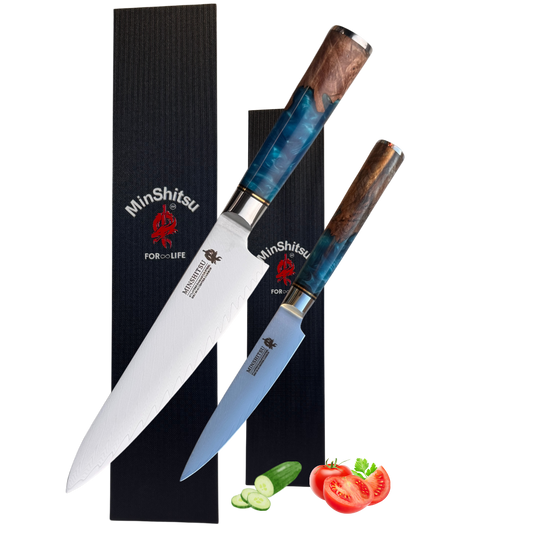 MinShitsu Premium Blue Ocean 2 Knivsett