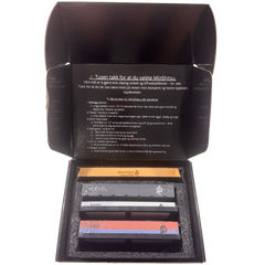MinShitsu Premium Slipe Sett – 3 Korninger (240/800/3000) + Level og Bambus holder)
