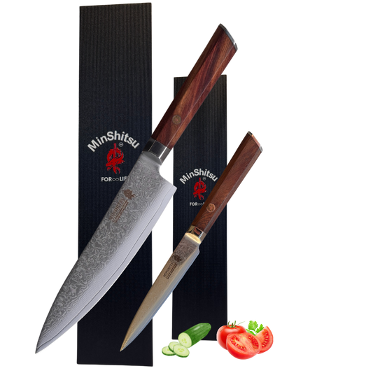 MinShitsu Premium Brown Wave 2 Knivsett