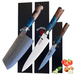 MinShitsu Premium Blue Ocean 3-Knivers Sett