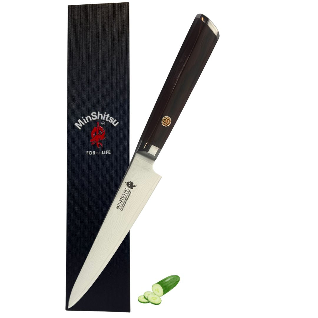 MinShitsu Premium Brown Wave Liten Forbruks Kniv