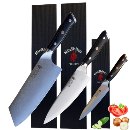 MinShitsu Premium Black Sand Knivsett