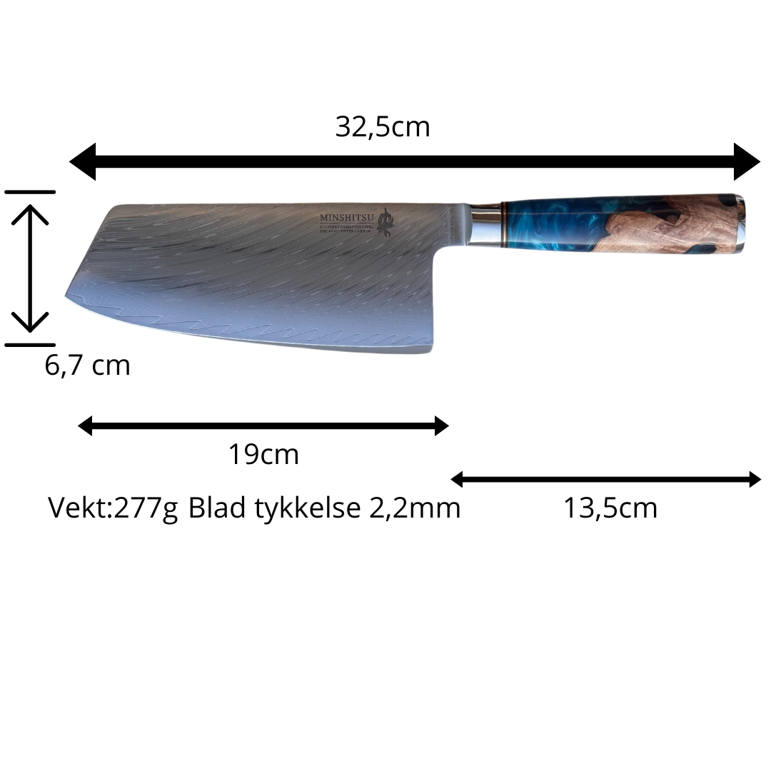MinShitsu Premium Blue Ocean 3-Knivers Sett