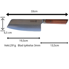 MinShitsu Premium Brown Wave 3-Kniv Sett