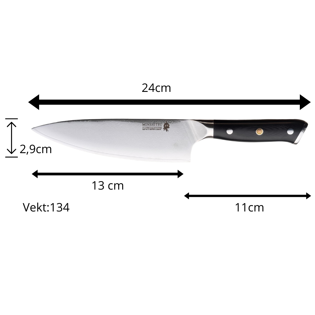 MinShitsu Premium Black Sand 2 Knivsett