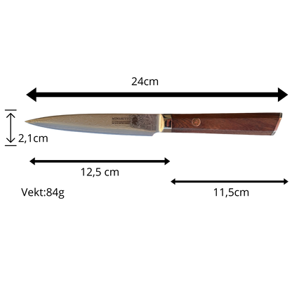 MinShitsu Premium Brown Wave 3-Kniv Sett