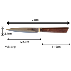 MinShitsu Premium Brown Wave 3-Kniv Sett