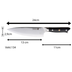 MinShitsu Premium Black Sand Knivsett 3 kniver