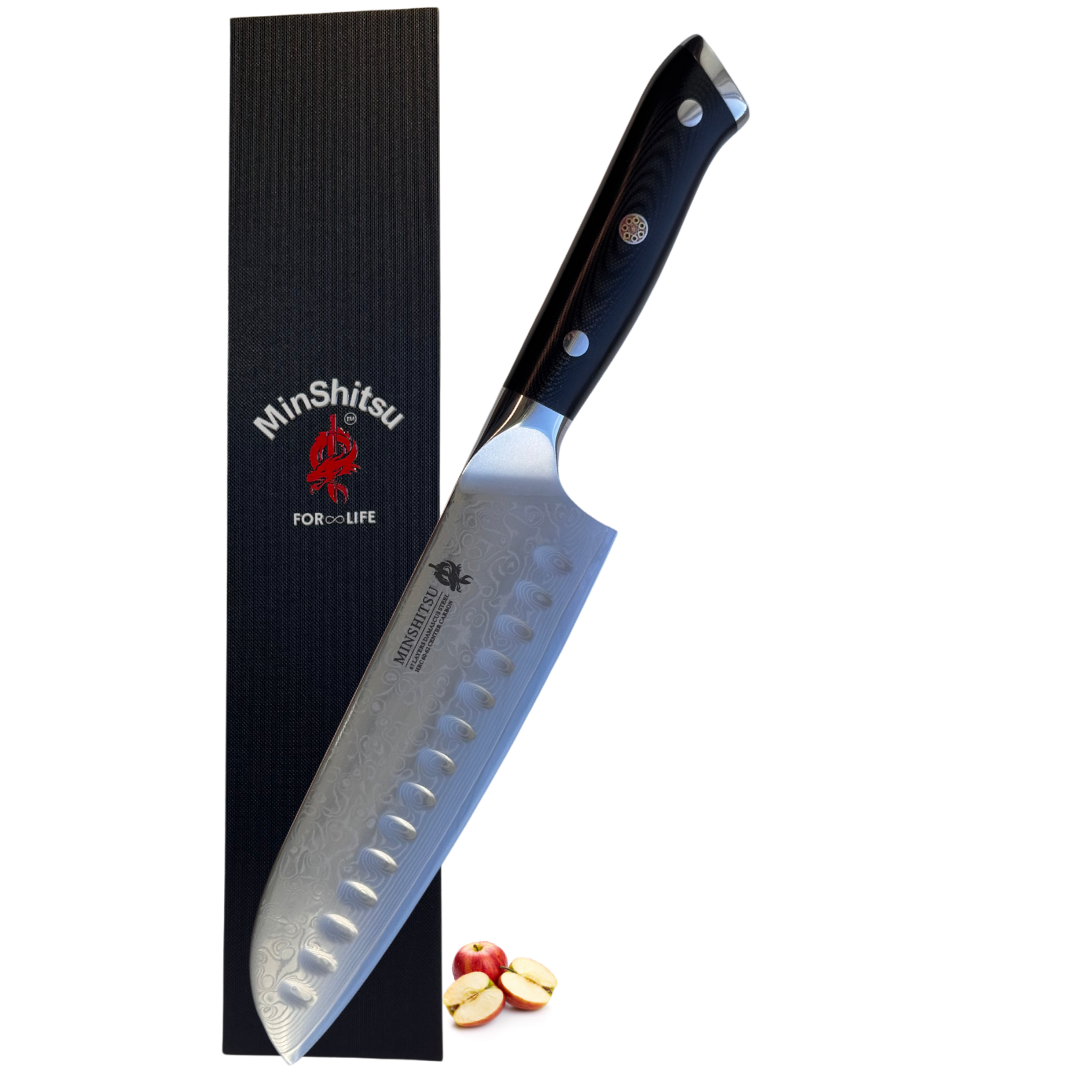 MinShitsu Premium Black Sand Santoku